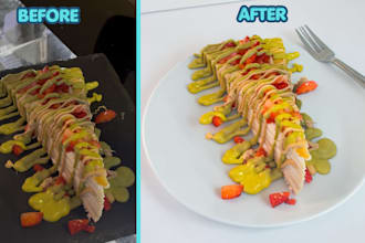 do professional food photo retouching
