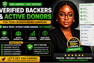 provide a verified backers list and active donors list for your campaign
