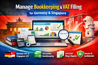 manage bookkeeping and vat filing for germany and singapore
