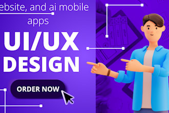 design figma mobile app UI UX, ai app, and website design