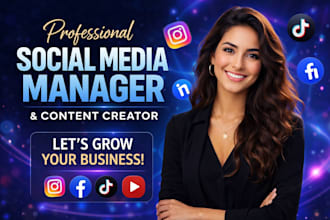 be your social media manager social media marketing manager social media post