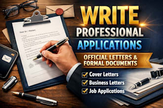 write professional applications official letters and formal documents