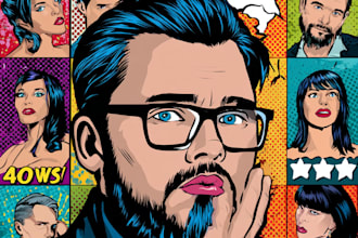 create a unique street pop art illustration