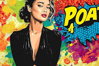 colorful pop art portrait