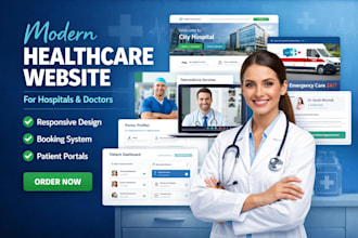professional medical, dental, or clinic wordpress website