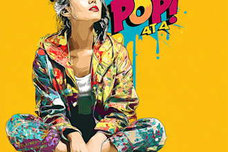 design custom pop art prints and hand painted illustrations