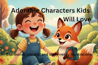 create children book illustrations and kids story book art