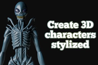 model stylized 3d characters a for video games and in blender