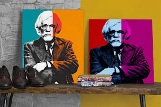 create a warhol pop art portrait