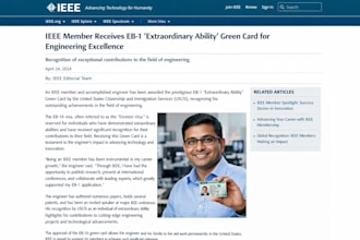 write and publish eb1 media article with ieee membership support for uscis eb1
