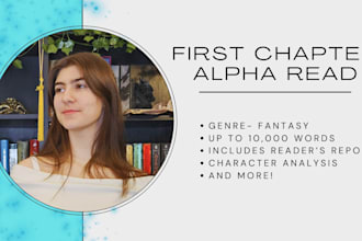 alpha read your first chapter and provide detailed feedback