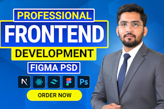 convert figma, psd to react js next js with tailwind css responsive website