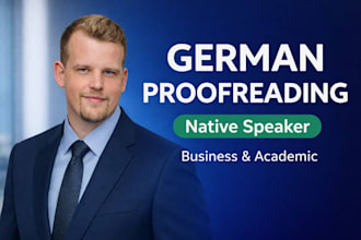 proofread and edit german text as a native speaker