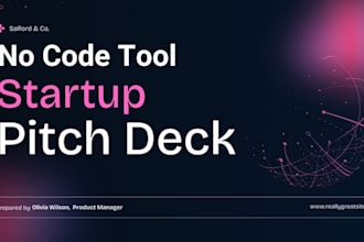 create no code startup pitch deck saas platform investor presentation