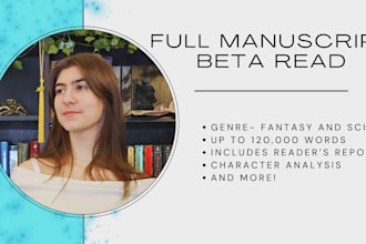 beta read your sci fi or fantasy manuscript