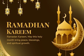 design awesome eid or ramadan mubarak  post and banners