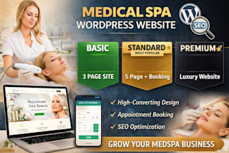 design medical spa website with booking and SEO on wordpress
