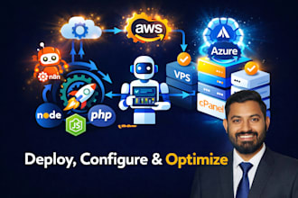 deploy host and configure apps on AWS vps cpanel azure gcp