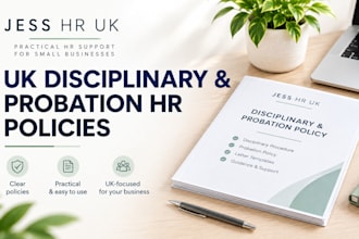 write UK disciplinary and probation HR policies