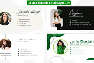 create clickable HTML email signature for gmail, outlook