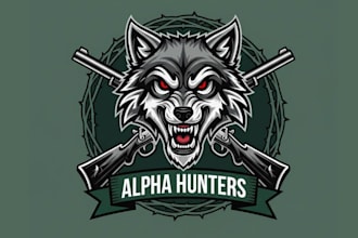 do  fierce hunting mascot logo for your brand or team