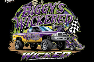design a custom racing car t shirt logo for streetwear and motorsport brand
