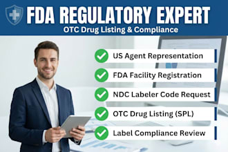 be your fda US agent for otc drug listing labeling and facility registration