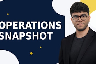 deliver an operations snapshot and a improvement plan