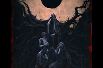 draw horror and gothic line art illustrations