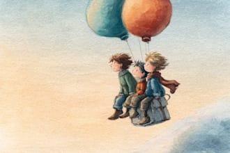 illustrate watercolor children book illustration