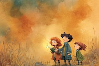 watercolor children book illustration watercolor children