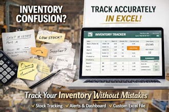 create a custom excel inventory tracker for small warehouse stock management