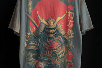 make a japanese t shirt illustration