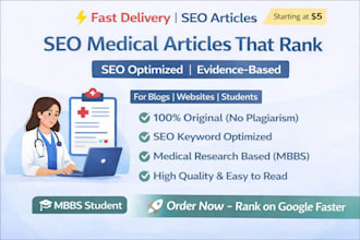 write SEO medical articles that rank for healthcare blogs