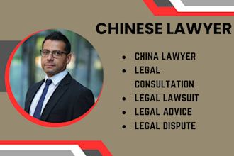 provide china lawyer legal consultation and  lawsuit legal consultation