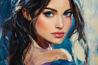 make artistic oil painting