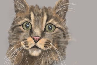 paint realistic portraits of pets
