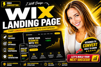 create a high converting wix sales page or landing page