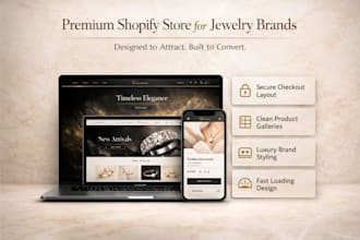 design shopify jewelry luxury accessories watches or artisan brand store