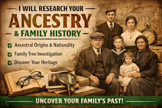 do professional genealogy research, family tree, ancestry expert