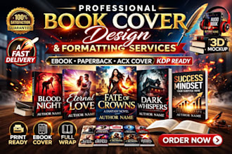 do bookcover design,romance coverdesign,fantasy bookcover design , horror cover