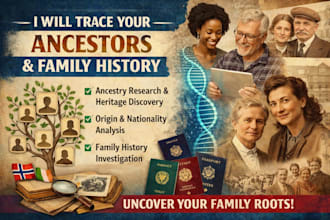 research your family tree, ancestry, and genealogy professionally