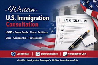 provide a written US immigration consult