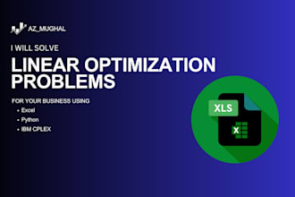 solve your linear optimization problems using excel, IBM cplex and python