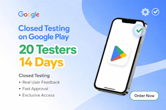 provide 20 plus close app tester for android app google play close app testing