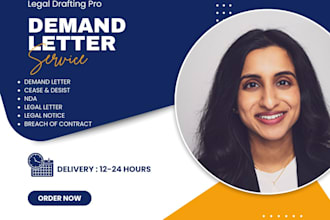 write strong demand letter for debt, contract or business