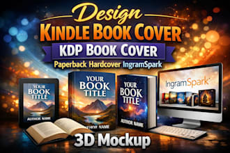 design kindle book cover kdp bookcover paperback hardcover ingramspark 3d mockup