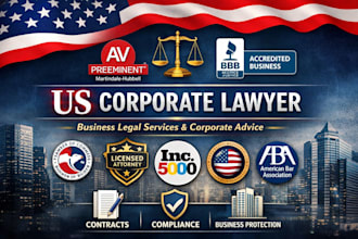 be your US corporate lawyer for compliance and business legal services