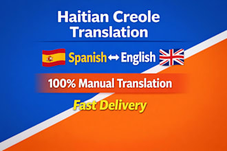 translate haitian creole to spanish and english manually