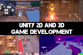 create a functional 2d game, 3d game for mobile, web or PC with unity engine